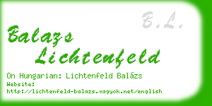 balazs lichtenfeld business card
